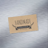 Handmade Rustic Kraft Magnetisch Visitekaartje (Voorbeeld)