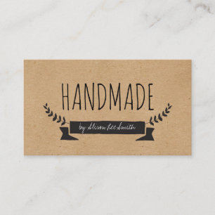 Handmade Rustic Kraft Visitekaartje