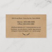 Handmade Rustic Kraft Visitekaartje (Achterkant)