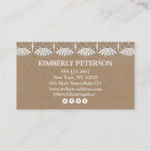 Handmade Rustic Kraft Visitekaartje (Achterkant)