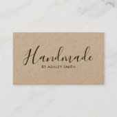 Handmade Rustic Kraft Visitekaartje (Voorkant)
