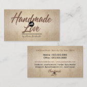 Handmade Rustic Kraft Visitekaartje (Voorkant / Achterkant)