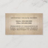 Handmade Rustic Kraft Visitekaartje (Achterkant)
