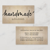 Handmade Rustic Kraft Visitekaartje (Voorkant / Achterkant)