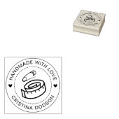 Handmade Sewing Custom Circle Stamp Rubberstempel (Gestempeld)