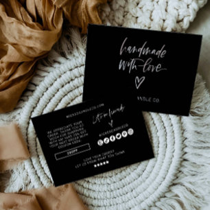 Handmade Small Business Packing Kaart Hartelijk da