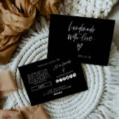 Handmade Small Business Packing Kaart Hartelijk da