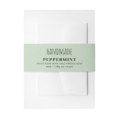 Handmade Soap Belly Band Green Product Label Wrap Uitnodigingen Wikkel (Voorkant Voorbeeld)