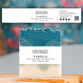 Handmade Soap Belly Band White Product Label Wrap Uitnodigingen Wikkel