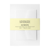 Handmade Soap Belly Band Yellow Product Label Wrap Uitnodigingen Wikkel (Voorkant Voorbeeld)