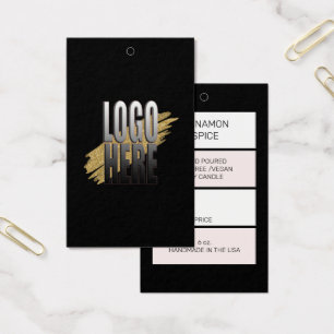 Handmade Soy Candle Price Label met Business Logo Visitekaartje