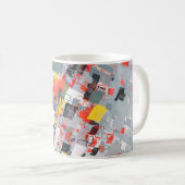 Handmade surreal abstract pattern. Modern artistic Koffiemok (Voorkant rechts)