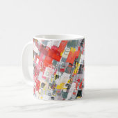 Handmade surreal abstract pattern. Modern artistic Koffiemok (Voorkant links)