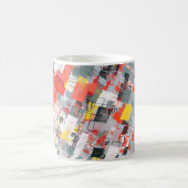 Handmade surreal abstract pattern. Modern artistic Koffiemok (Center)