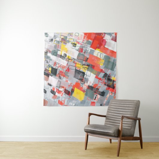 Handmade surreal abstract pattern. Modern artistic Wandkleed (In Situ (horizontaal))