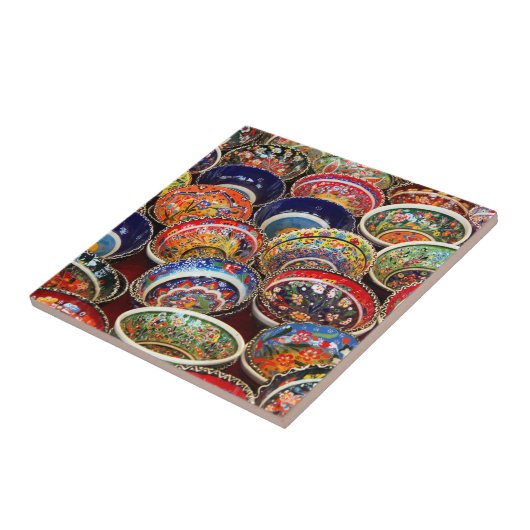 Handmade Turkey Pottery Tegeltje (Zijkant)