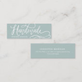 Handmade whimsical script product Kaart Mini Visitekaartje (Voorkant / Achterkant)