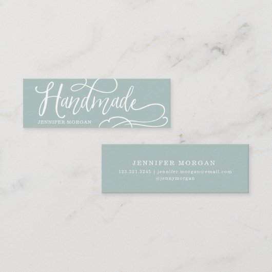 Handmade whimsical script product Kaart Mini Visitekaartje (Voorkant / Achterkant)