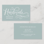 handmade whimsical script visitekaartje (Voorkant / Achterkant)