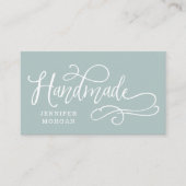 handmade whimsical script visitekaartje (Voorkant)