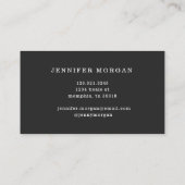 handmade whimsical script visitekaartje (Achterkant)