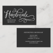 handmade whimsical script visitekaartje (Voorkant / Achterkant)