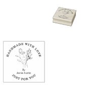 Handmade Wildbloemen Bouquet Wreath Business Rubberstempel (Gestempeld)