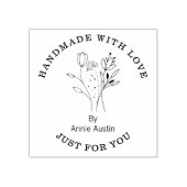 Handmade Wildbloemen Bouquet Wreath Business Rubberstempel (Afrduk)