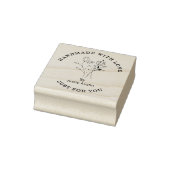 Handmade Wildbloemen Bouquet Wreath Business Rubberstempel (Stempel)