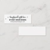 Handmade With Love #3 Bedrijfsnaam Website URL HT Mini Visitekaartje (Voorkant / Achterkant)