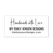 Handmade With Love #6 Bedrijfsnaam Website URL Zelfinktende Stempel (Design)