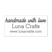 Handmade with Love Bedrijfsnaam & Website Rubber Rubberstempel (Afrduk)