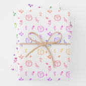 "Handmade With Love" Bright Wrapping Paper Set (In situ)