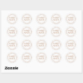 Handmade with Love – Brown & White Sustainable  Ronde Sticker (Vel)