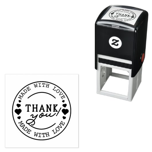 Handmade With Love – Custom Thank You Zelfinktende Stempel (In situ)