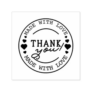 Handmade With Love – Custom Thank You Zelfinktende Stempel