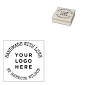 Handmade with love cute simple logo rubberstempel (Gestempeld)
