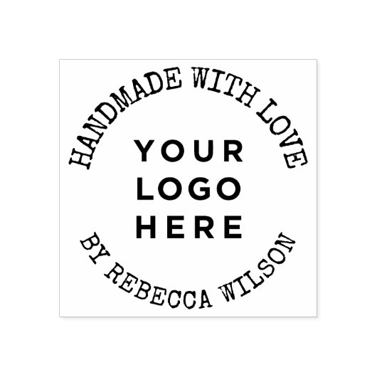 Handmade with love cute simple logo rubberstempel (Afrduk)