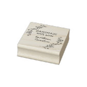 Handmade With Love Doodle Wreath Custom Name Rubberstempel (Stempel)