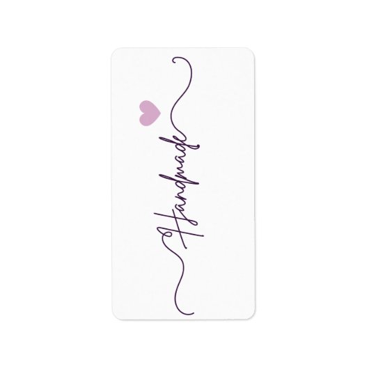 Handmade With Love Floral Small Business Packaging Etiket (Voorkant)