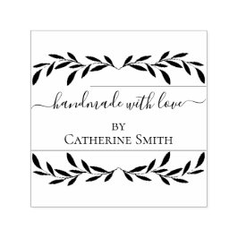 Handmade with Love flower Rubber Stamp Zelfinktende Stempel