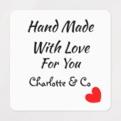 Handmade With Love For You Personalized Labels (Design 2)