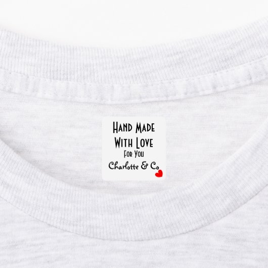 Handmade With Love For You Personalized Labels (Aangebracht)