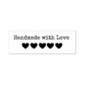 “Handmade with Love” Heart Rubber Stamp Zelfinktende Stempel (Design)