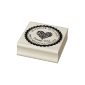 Handmade With Love Heart Thank You Personalized Rubberstempel (Stempel)