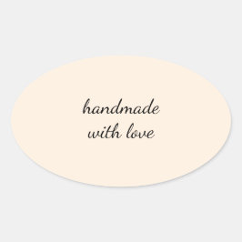 Handmade With Love Minimal Sticker – Elegant Craft