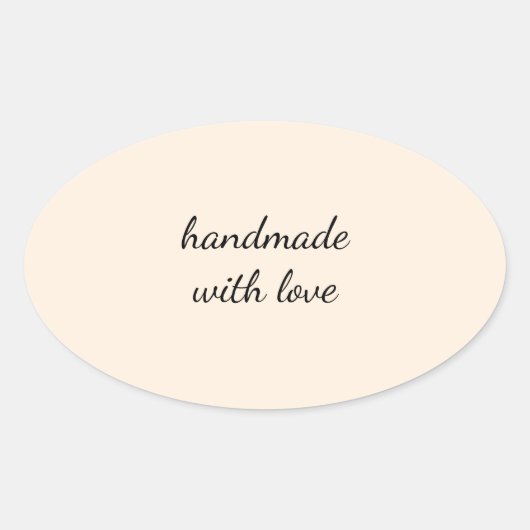 Handmade With Love Minimal Sticker – Elegant Craft (Voorkant)