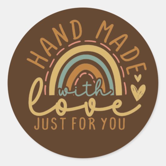 Handmade with Love only for you Stickers (Voorkant)