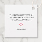 Handmade with Love Quote with Poinsettias Bedankjes Labels (Achterkant)