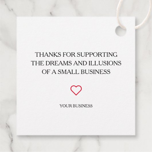 Handmade with Love Quote with Poinsettias Bedankjes Labels (Achterkant)